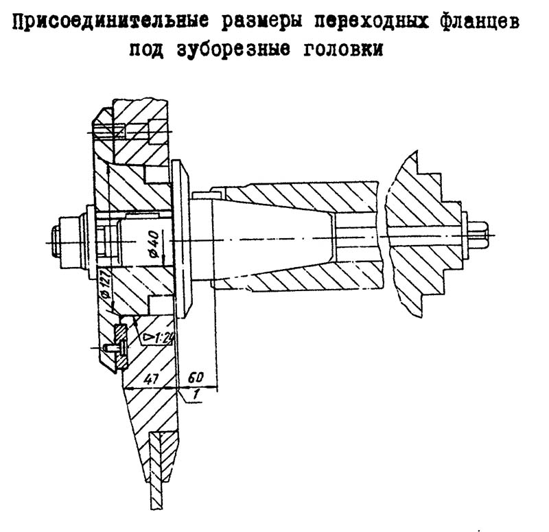Перехідний фланець під зуборізну головку верстата 3М666ВФ2 Перехідний фланець під зуборізну головку верстата 3М666ВФ2